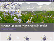 Tablet Screenshot of columbinedental.com